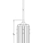 Z-Lite Alverton 6" 1-Light Polished Nickel Mini Pendant Light With Clear Glass Shade