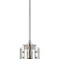 Z-Lite Alverton 6" 1-Light Polished Nickel Mini Pendant Light With Clear Glass Shade