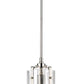 Z-Lite Alverton 6" 1-Light Polished Nickel Mini Pendant Light With Clear Glass Shade