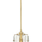 Z-Lite Alverton 6" 1-Light Rubbed Brass Mini Pendant Light With Clear Glass Shade