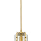 Z-Lite Alverton 6" 1-Light Rubbed Brass Mini Pendant Light With Clear Glass Shade