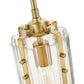 Z-Lite Alverton 6" 1-Light Rubbed Brass Mini Pendant Light With Clear Glass Shade