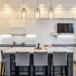 Z-Lite Alverton 6" 1-Light Rubbed Brass Mini Pendant Light With Clear Glass Shade