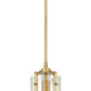 Z-Lite Alverton 6" 1-Light Rubbed Brass Mini Pendant Light With Clear Glass Shade