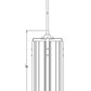Z-Lite Alverton 8" 1-Light Matte Black Pendant Light With Clear Glass Shade