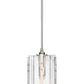 Z-Lite Alverton 8" 1-Light Polished Nickel Pendant Light With Clear Glass Shade