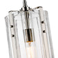 Z-Lite Alverton 8" 1-Light Polished Nickel Pendant Light With Clear Glass Shade