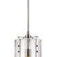 Z-Lite Alverton 8" 1-Light Polished Nickel Pendant Light With Clear Glass Shade