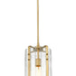 Z-Lite Alverton 8" 1-Light Rubbed Brass Pendant Light With Clear Glass Shade