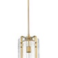 Z-Lite Alverton 8" 1-Light Rubbed Brass Pendant Light With Clear Glass Shade