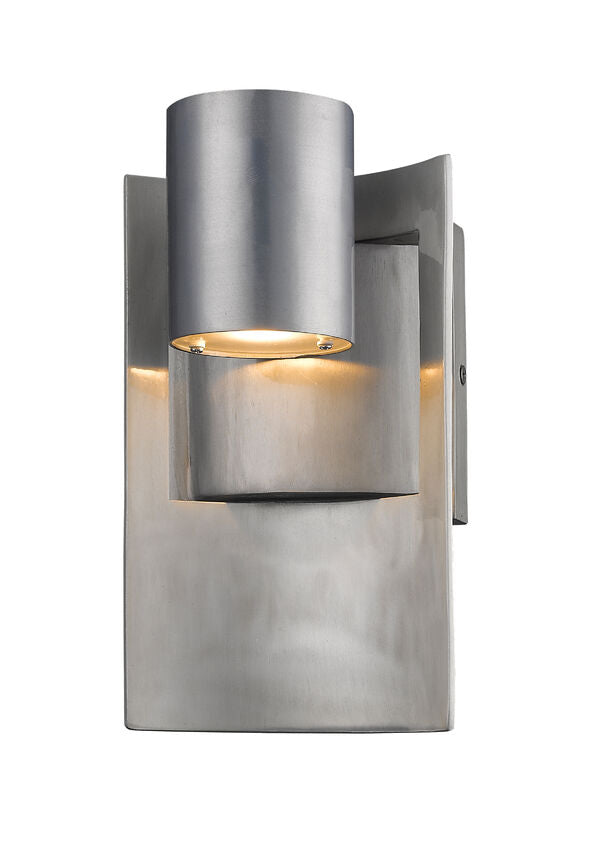 Z-Lite Amador 5" 1-Light LED Silver Aluminum Outdoor Wall Sconce