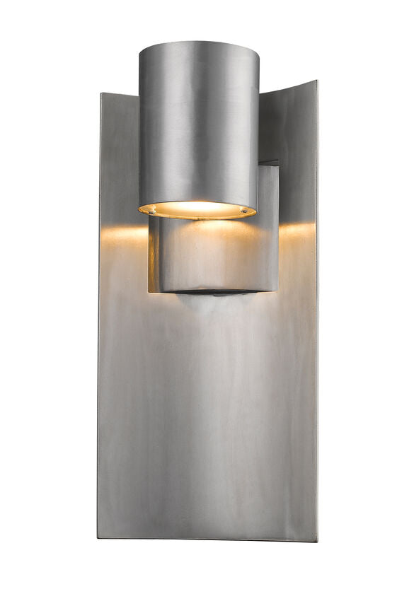 Z-Lite Amador 7" 1-Light LED Silver Aluminum Outdoor Wall Sconce