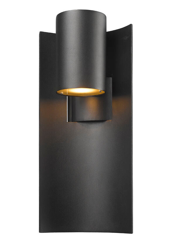Z-Lite Amador 9" 1-Light LED Black Aluminum Outdoor Wall Sconce