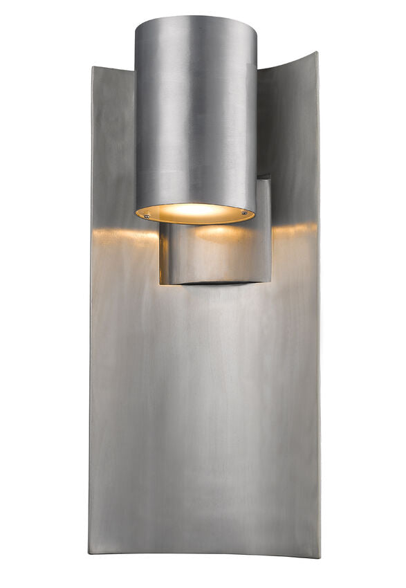 Z-Lite Amador 9" 1-Light LED Silver Aluminum Outdoor Wall Sconce