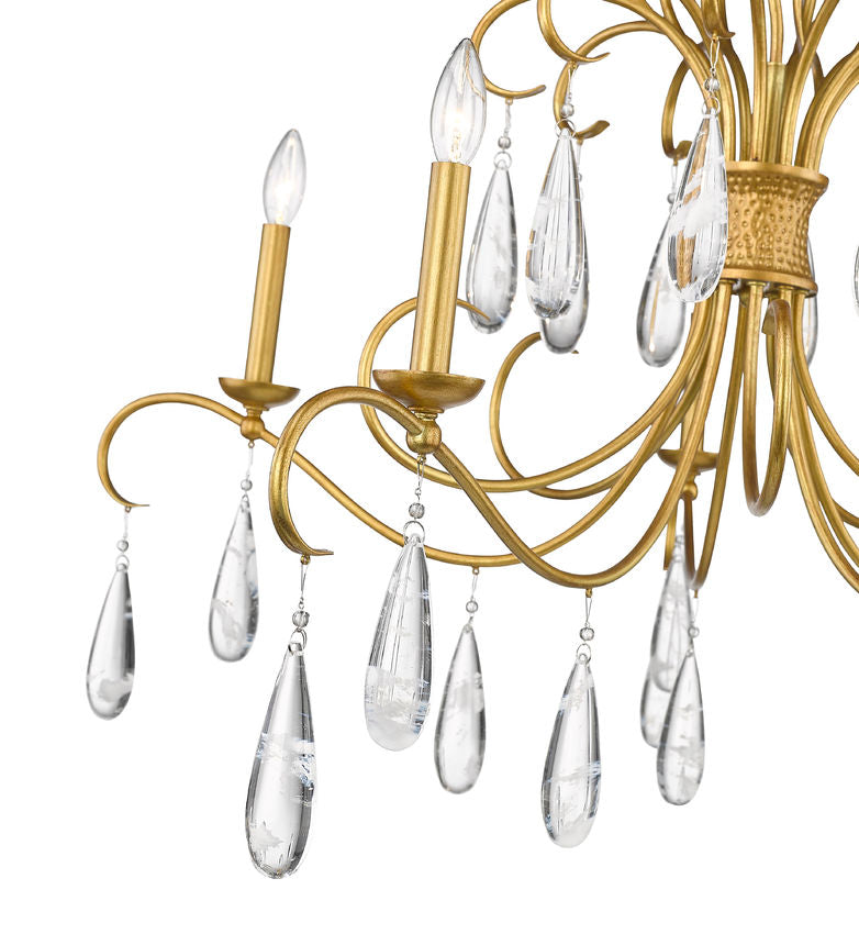 Z-Lite Amara 38" 5-Light Gilded Gold Steel Chandelier