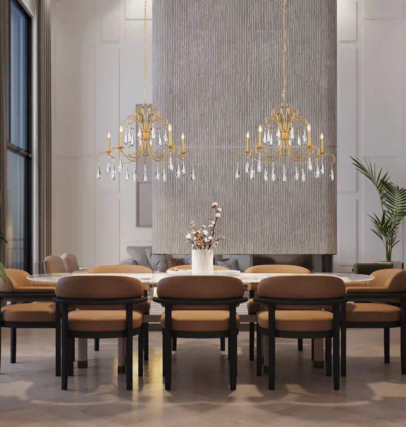 Z-Lite Amara 38" 5-Light Gilded Gold Steel Chandelier