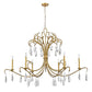 Z-Lite Amara 59" 6-Light Gilded Gold Steel Chandelier
