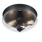 Z-Lite Amon 13" 2-Light Matte Black Flush Mount Lighting With Clear Seedy Glass Shade