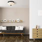 Z-Lite Amon 13" 2-Light Matte Black Flush Mount Lighting With Matte Opal Glass Shade
