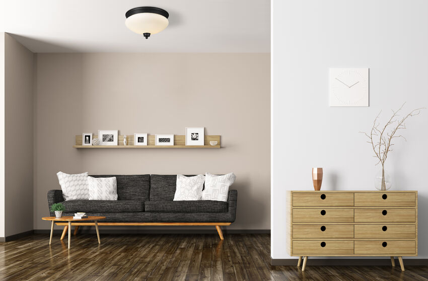 Z-Lite Amon 13" 2-Light Matte Black Flush Mount Lighting With Matte Opal Glass Shade