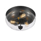 Z-Lite Amon 15" 3-Light Matte Black Flush Mount Lighting With Clear Seedy Glass Shade