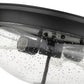 Z-Lite Amon 15" 3-Light Matte Black Flush Mount Lighting With Clear Seedy Glass Shade