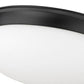 Z-Lite Amon 15" 3-Light Matte Black Flush Mount Lighting With Matte Opal Glass Shade