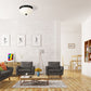 Z-Lite Amon 15" 3-Light Matte Black Flush Mount Lighting With Matte Opal Glass Shade