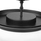 Z-Lite Amon 15" 3-Light Matte Black Semi Flush Mount With Matte Opal Glass Shade