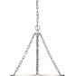 Z-Lite Anders 22" 3-Light LED Polished Nickel Steel and Marbling Parian Shade Chandelier
