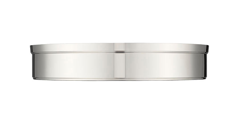 Z-Lite Anders 22" 3-Light LED Polished Nickel Steel and Marbling Parian Shade Flush Mount Light