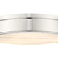 Z-Lite Anders 22" 3-Light LED Polished Nickel Steel and Marbling Parian Shade Flush Mount Light