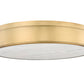 Z-Lite Anders 22" 3-Light LED Rubbed Brass Steel and Marbling Parian Shade Flush Mount Light