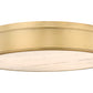 Z-Lite Anders 22" 3-Light LED Rubbed Brass Steel and Marbling Parian Shade Flush Mount Light