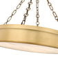 Z-Lite Anders 22" 3-Light LED Rubbed Brass Steel and Marbling Parian Shade Semi Flush Mount