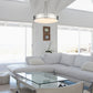 Z-Lite Anders 33" 3-Light LED Polished Nickel Steel and Marbling Parian Shade Chandelier
