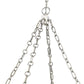 Z-Lite Anders 33" 3-Light LED Polished Nickel Steel and Marbling Parian Shade Chandelier