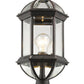 Z-Lite Annex 8" W x 20" H 1-Light Rust Outdoor Post Mount Fixture With Clear Beveled Glass Shade