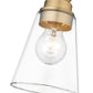 Z-Lite Annora 6" 1-Light Olde Brass Mini Pendant Light With Clear Glass Shade