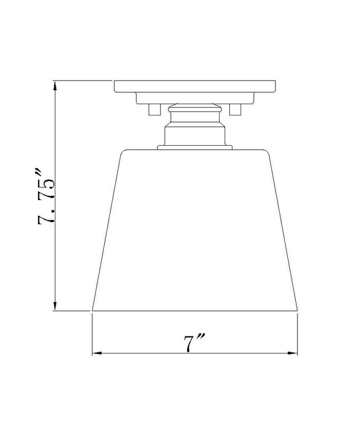 Z-Lite Annora 7" 1-Light Matte Black Flush Mount Lighting With Clear Glass Shade