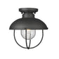 Z-Lite Ansel 11" 1-Light Black Aluminum Outdoor Flush Mount