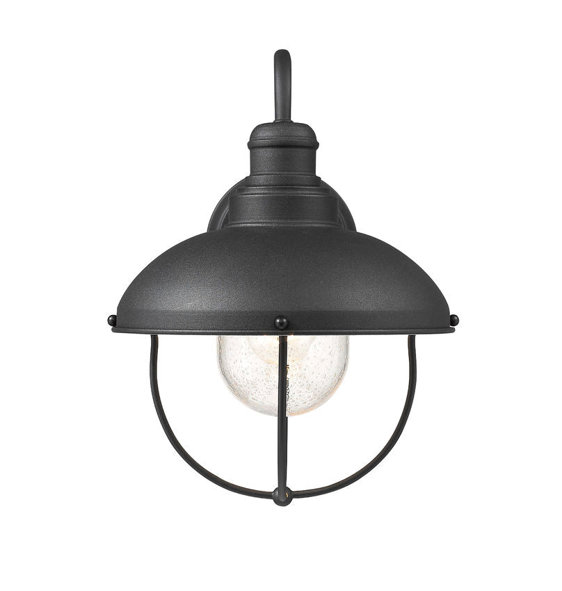 Z-Lite Ansel 11" 1-Light Black Aluminum Outdoor Wall Sconce