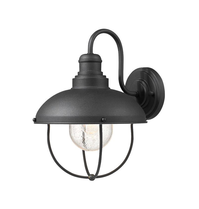 Z-Lite Ansel 11" 1-Light Black Aluminum Outdoor Wall Sconce