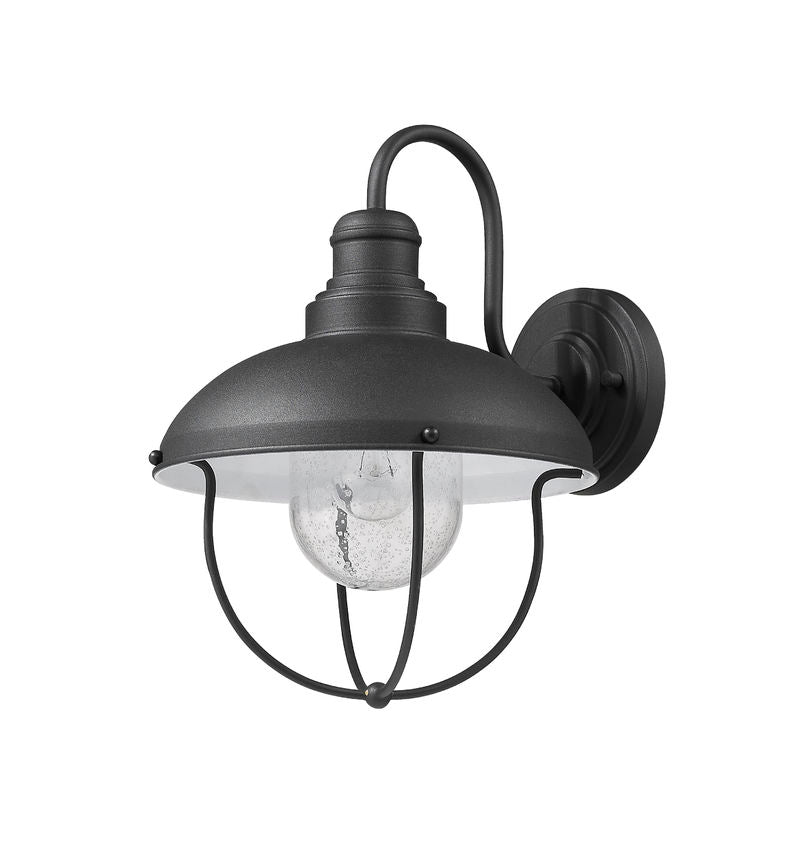Z-Lite Ansel 11" 1-Light Black Aluminum Outdoor Wall Sconce