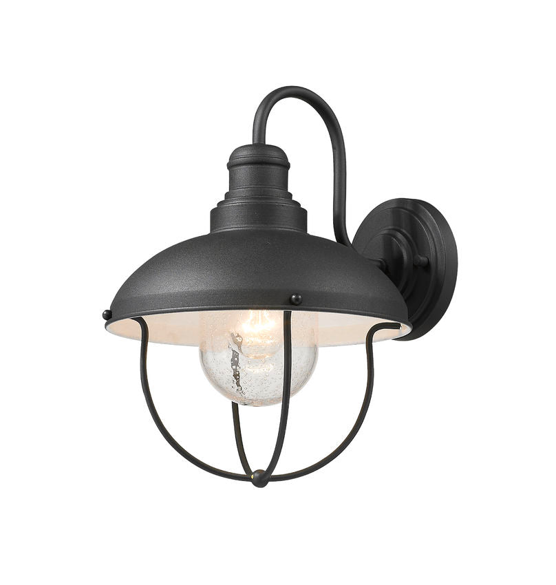 Z-Lite Ansel 11" 1-Light Black Aluminum Outdoor Wall Sconce