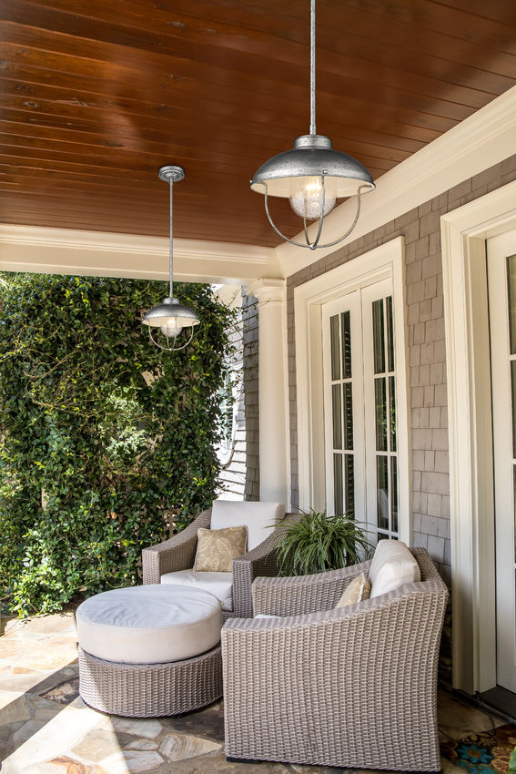 Z-Lite Ansel 11" 1-Light Galvanized Aluminum Outdoor Pendant Light