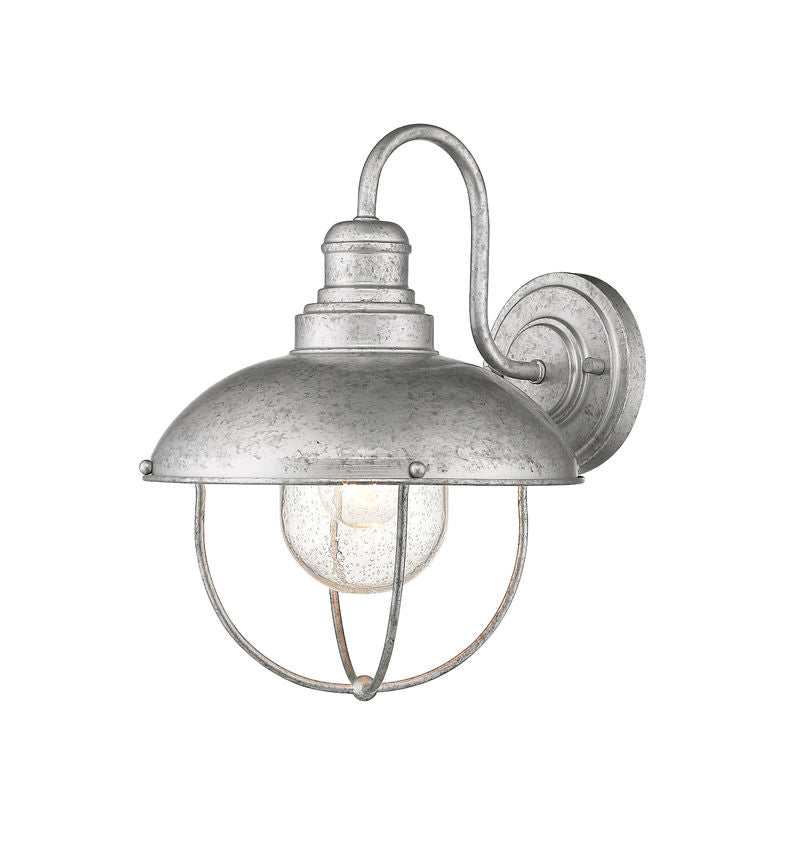 Z-Lite Ansel 11" 1-Light Galvanized Aluminum Outdoor Wall Sconce