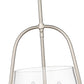 Z-Lite Archis 12" 3-Light Brushed Nickel Steel and Clear Glass Shade Pendant Light