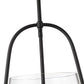 Z-Lite Archis 12" 3-Light Matte Black Steel and Clear Glass Shade Pendant Light