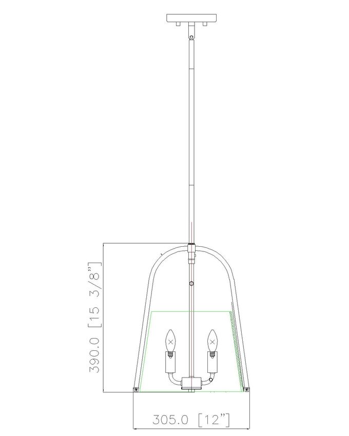 Z-Lite Archis 12" 3-Light Matte Black Steel and Clear Glass Shade Pendant Light